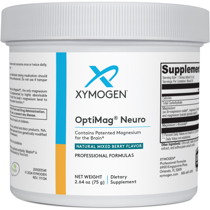 Xymogen, OptiMag Neuro Mixed Berry 30 Servings