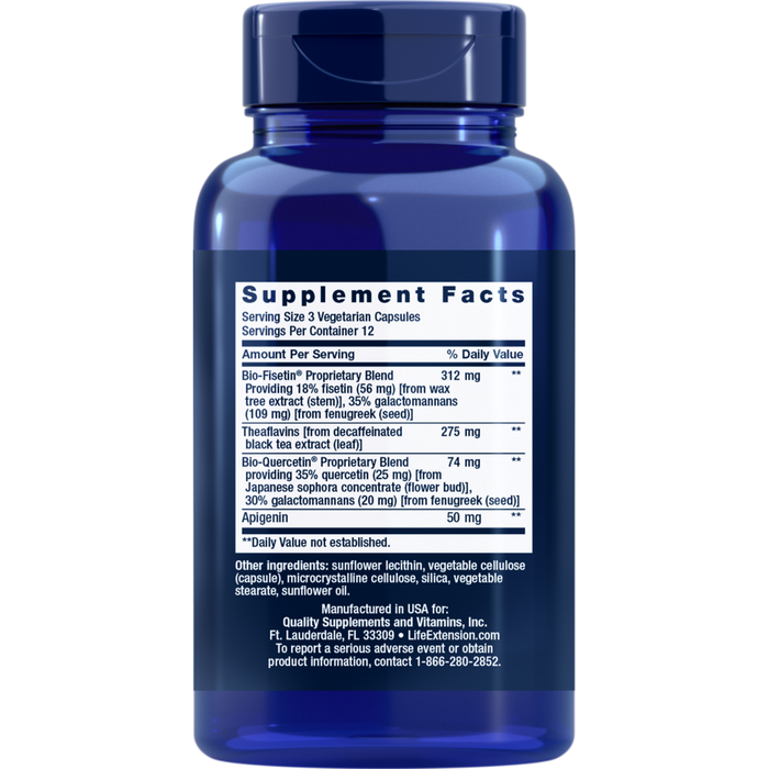 Senolytic Activator 36 caps Supplement Facts