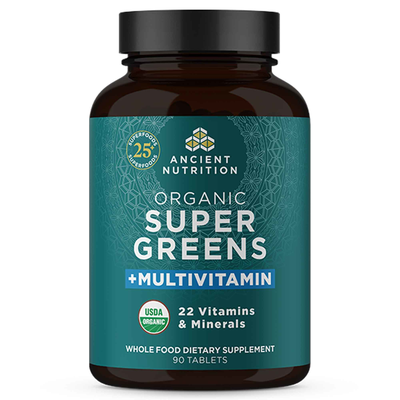 Organic SuperGreens + Multivitamin 90 tablets by Ancient Nutrition
