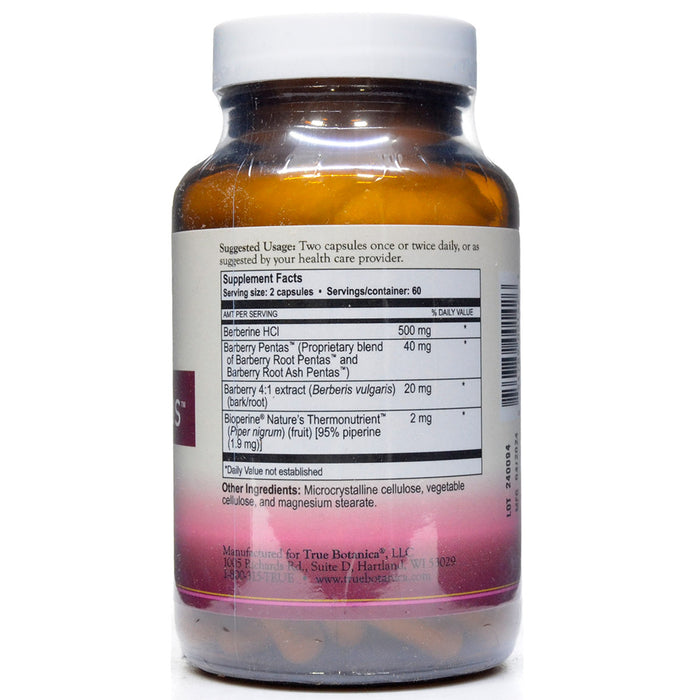 True Botanica, Berberine Plus 120 Capsules Supplement Facts