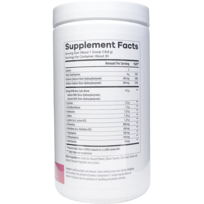 Keto Burn Kiwi Cherry Limeade Supplement Facts