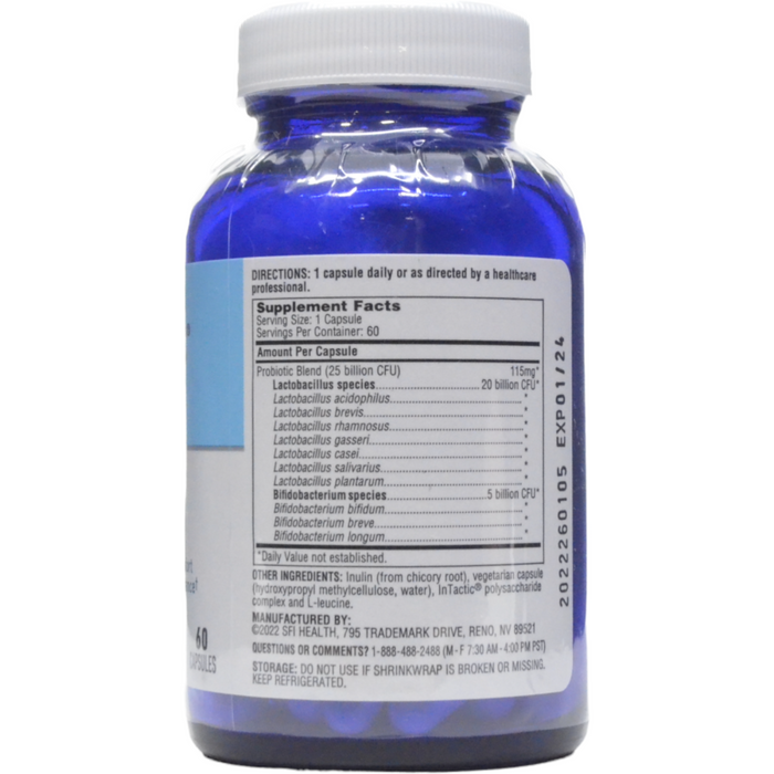 Klaire Labs, Ther-Biotic Women's Formula 60 vcaps Supplement Facts