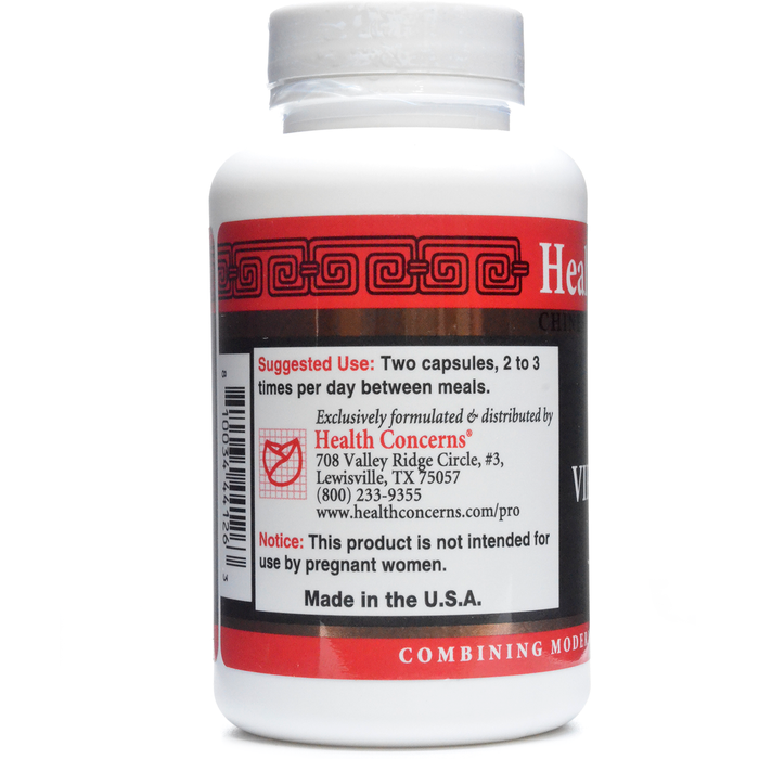 Virility Caps 90 capsules by Health Concerns Suggested Use Label