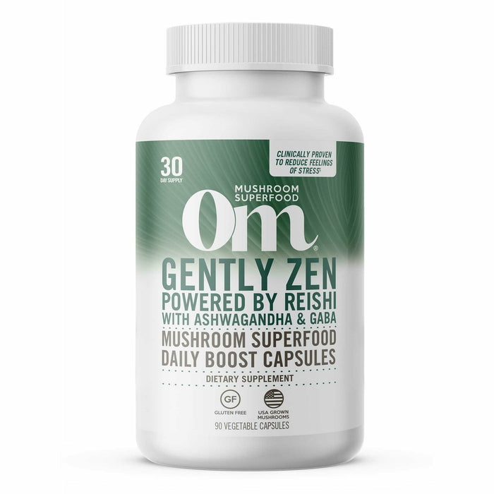 Om Mushroom, Gently Zen Mushroom Superfood 90 Vegetable Capsules