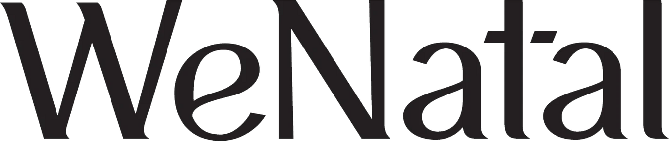 Black font WeNatal supplements logo