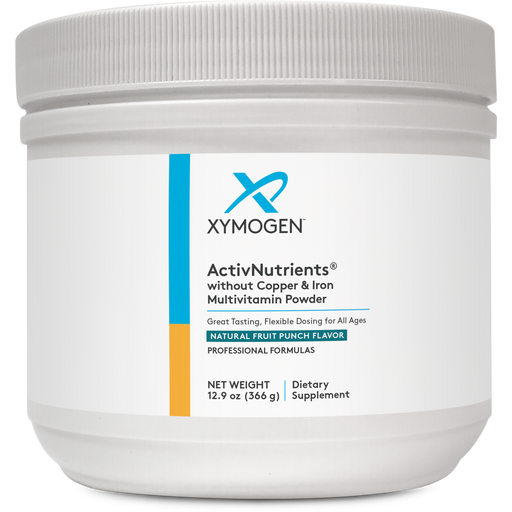 Xymogen, ActivNutrients without Copper & Iron Multivitamin Powder Fruit Punch 60 Servings