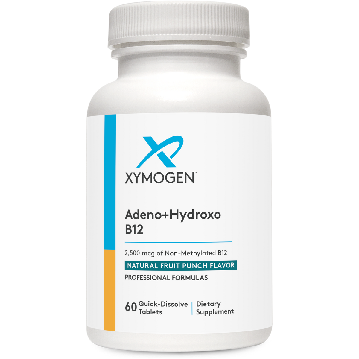 Adeno+Hydroxo B12: Natural Fruit Punch Flavor | 60 Tablets | Xymogen  Blue  Sky Vitamin