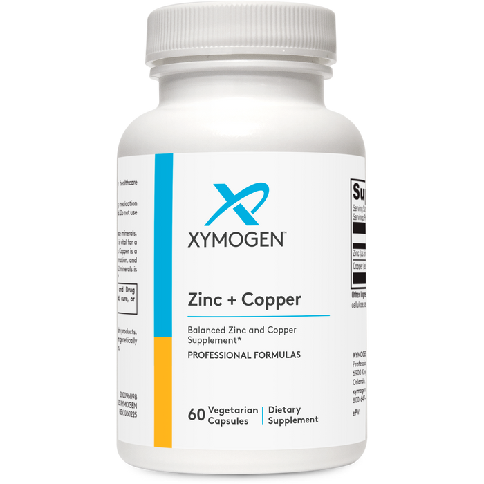 Xymogen, Zinc + Copper 60 Capsules