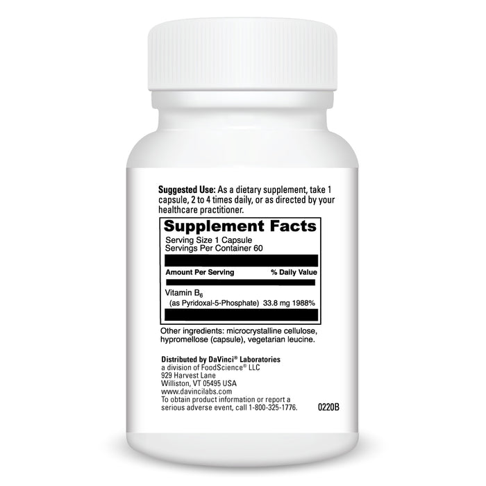 Supplement Facts Pyridoxal-5-Phosphate 60 vcaps