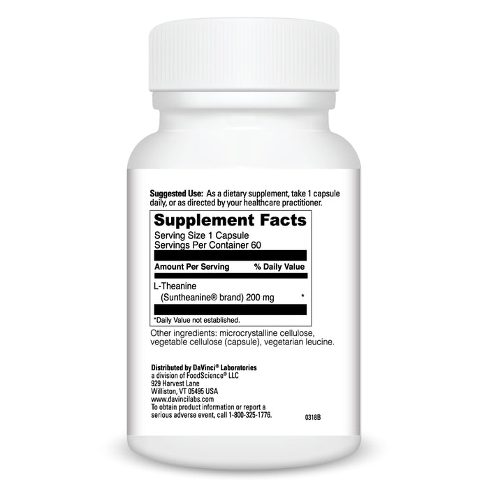 Supplement Facts, L-Theanine 200 mg 60 caps