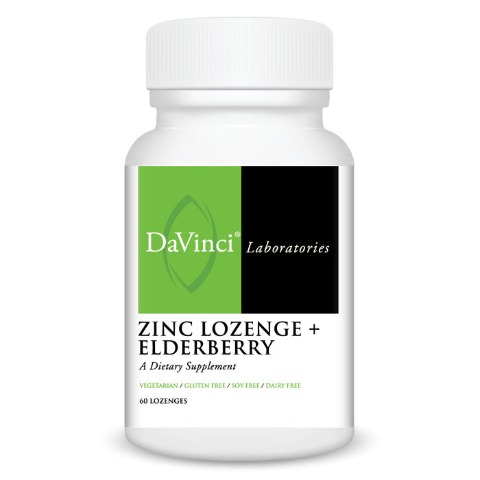 Davinci Labs, Zinc Lozenge + Elderberry 60 loz