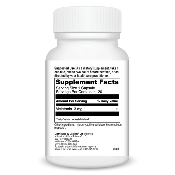 Supplement Facts Melatonin-3 120 caps