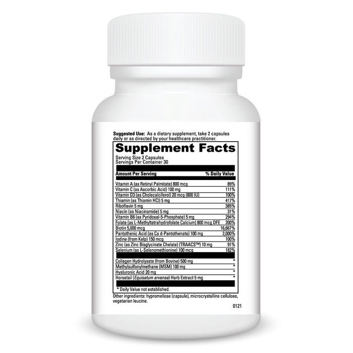 Supplement Facts Hair, Skin & Nails 60 caps