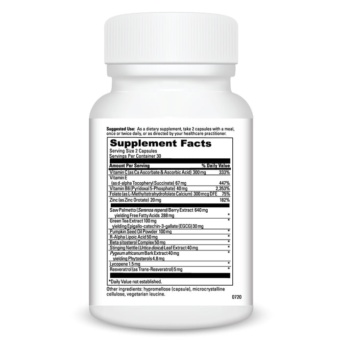 Supplement Facts Prostate Health 60 vcaps