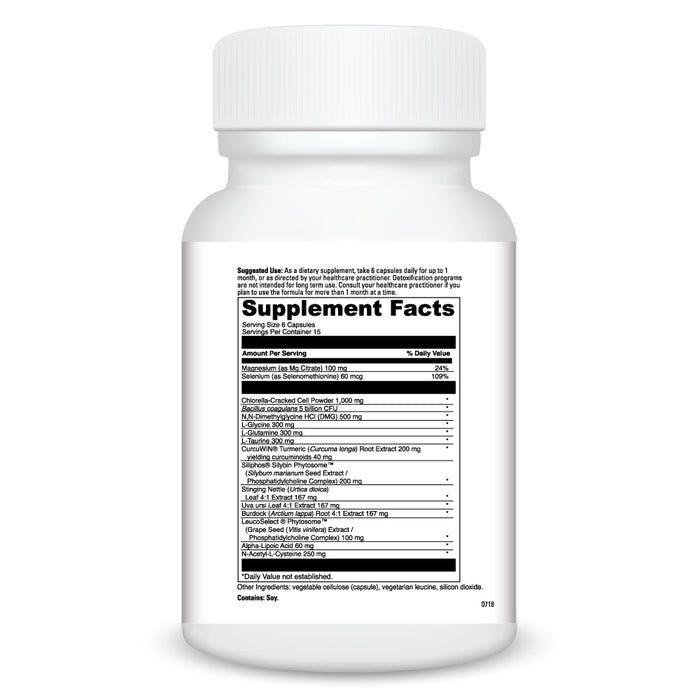 Supplement Facts Multiphase Detox 90 caps