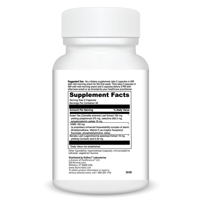 Supplement Facts DIM Plex 60 caps