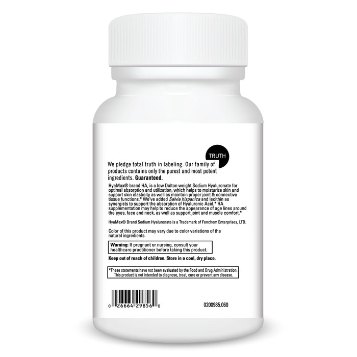 Warnings Hyaluronic Acid 60 caps