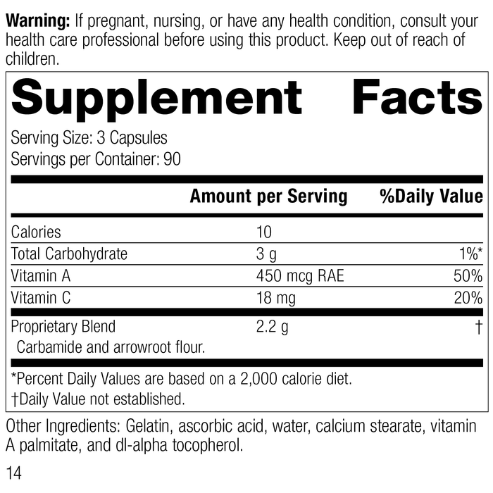 A-C Carbamide®, 270 Capsules, Rev 12 Supplement Facts