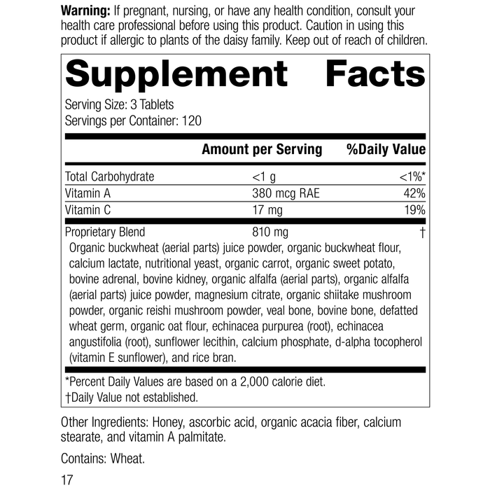 Cataplex® A-C-P, 360 Tablets, Rev 14 Supplement Facts