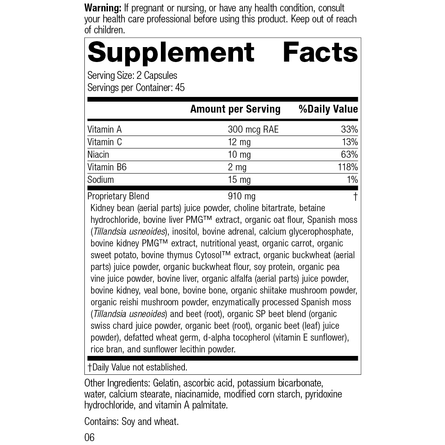 Albaplex®, 90 Capsules, Rev 05 Supplement Facts
