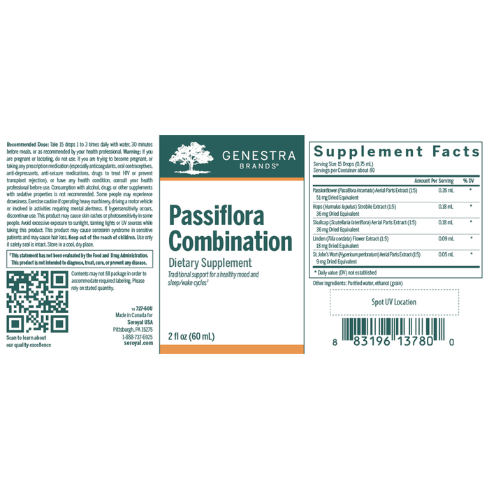 Passiflora Combination 2 fl oz by Seroyal Genestra