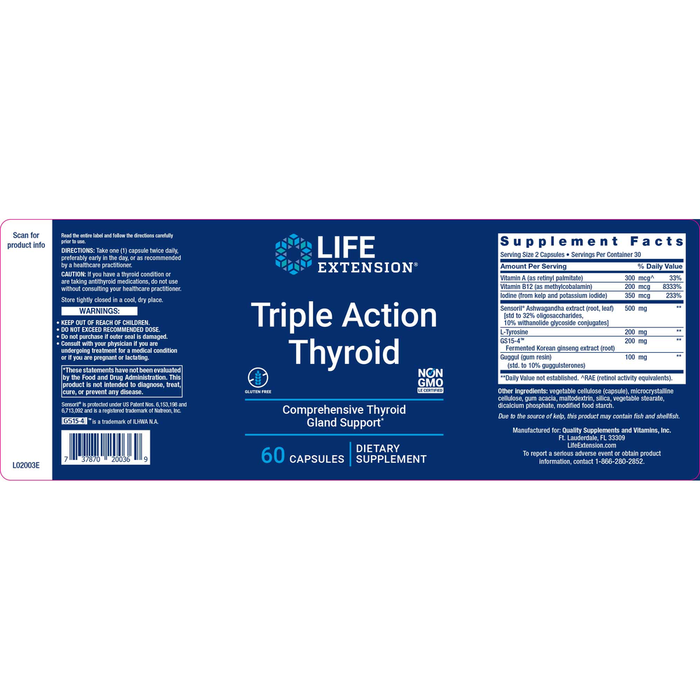 Thyroid Support Complex 60 vegcaps by Life Extension