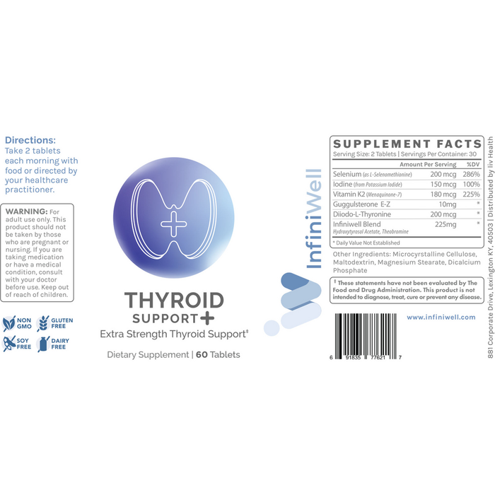 Thyroid Support (+) 60 Tablets by InfiniWell