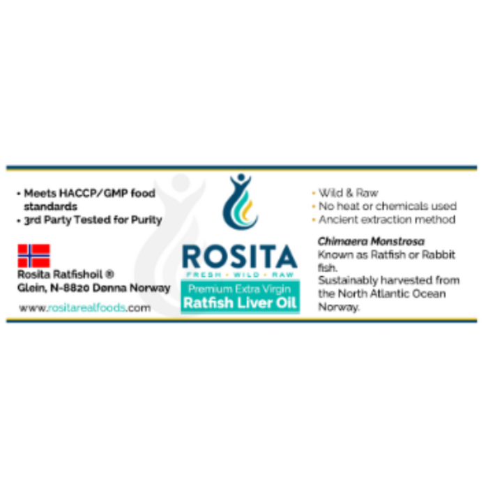 Extra Virgin Ratfish Liver Oil 10 mL by Rosita Real Foods