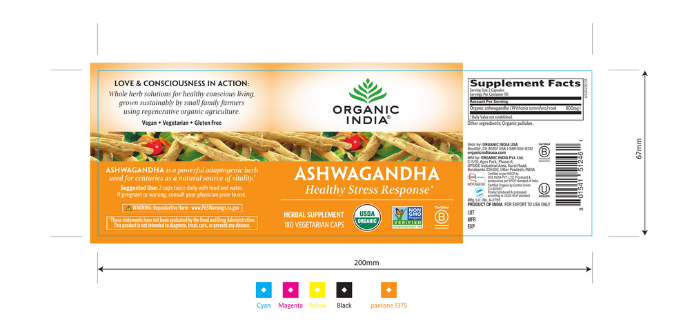 Ashwagandha 180 Capsules by Organic India