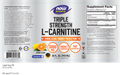 NOW, Liquid L-Carnitine 3000 mg 16 fl oz, Label