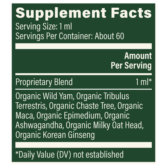 Women's Hormone Balance 2 fl oz Supplement Facts Label