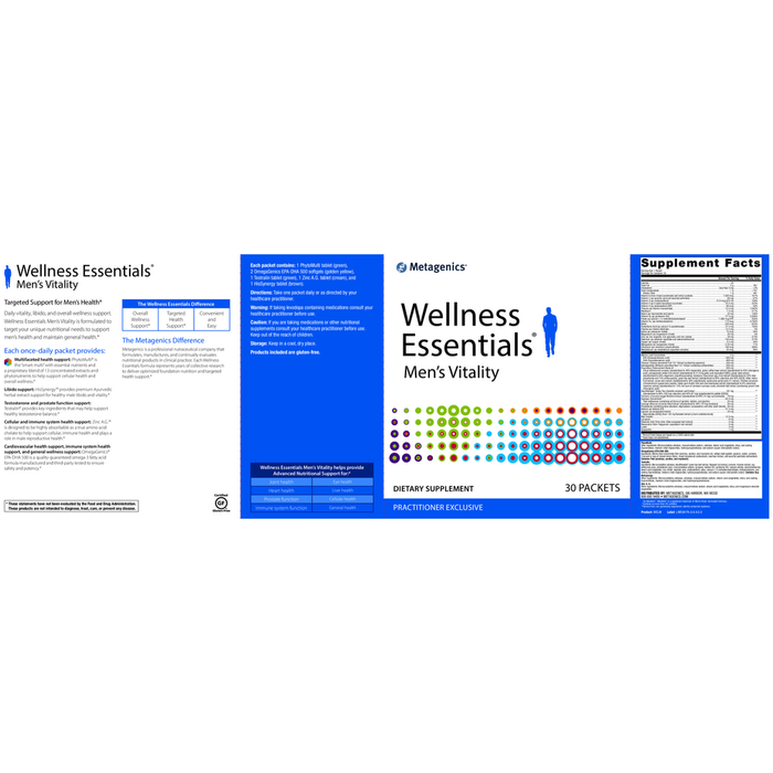 Wellness Essentials Men's Vitality Daily Packs 30 Packets by Metagenics