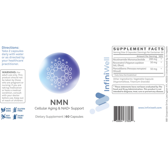 NMN 60 Capsules by InfiniWell