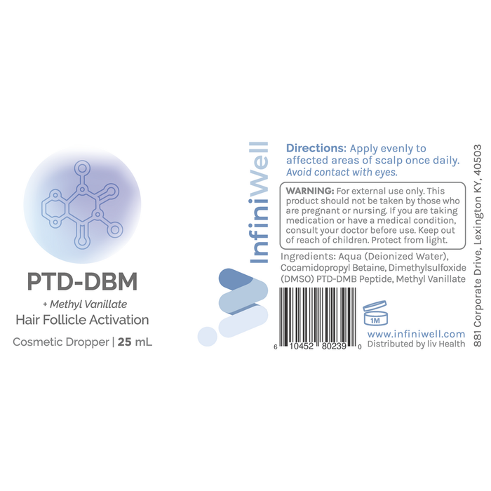 PTD-DBM- Hair Growth Serum and Follicle Revitalization 25 mL by InfiniWell