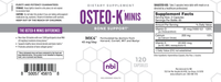 Osteo-K Minis 120 Capsules by NBI Label