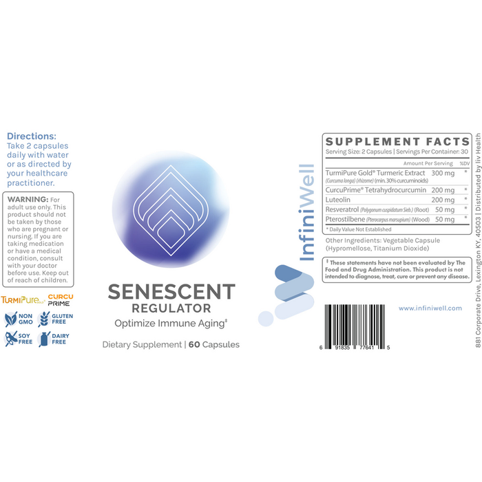 Senescent Regulator 60 Capsules by InfiniWell