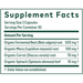 Fermented Beet & Maca 60 caps Supplement Facts Label