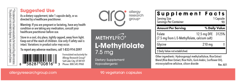 L-Methylfolate 7.5mg by MethylPro