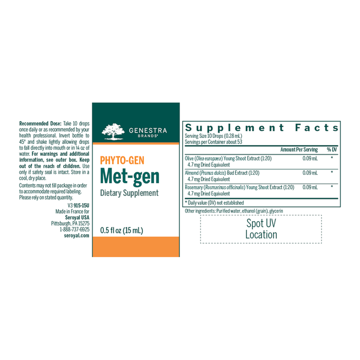 Met-gen 0.5 fl oz by Seroyal Genestra