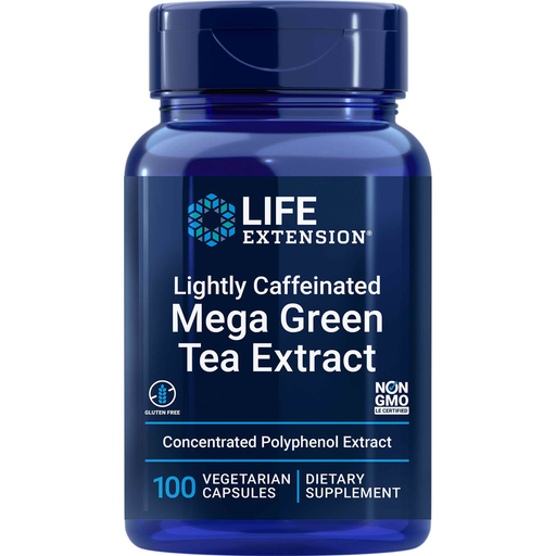 Life Extension, Lightly Caffeinated Mega Green Tea Extract 100 caps