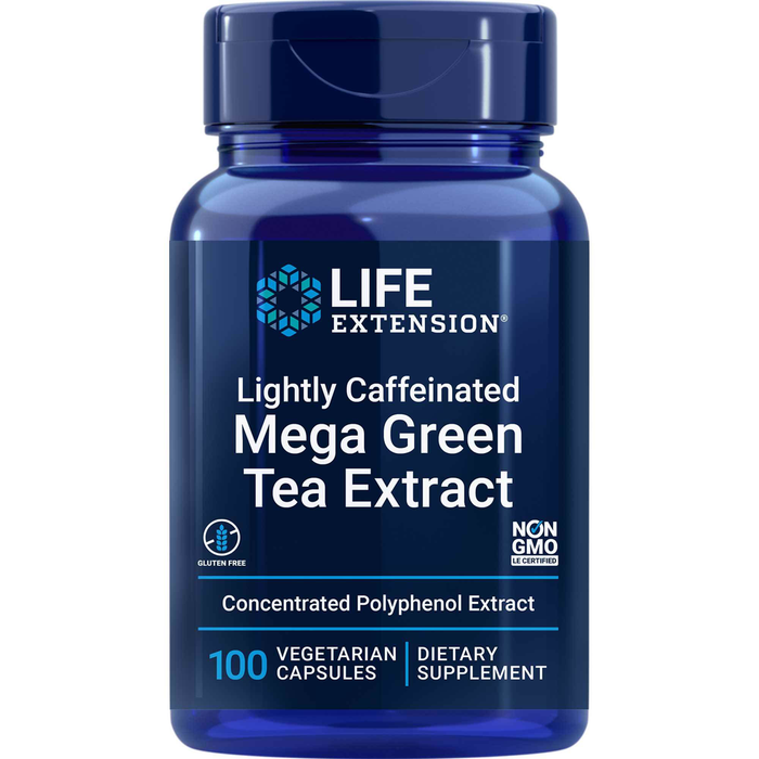 Life Extension, Lightly Caffeinated Mega Green Tea Extract 100 caps