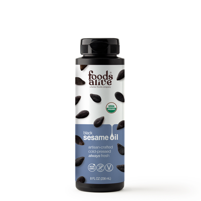 Black Sesame Seed Oil 8 oz by Foods Alive