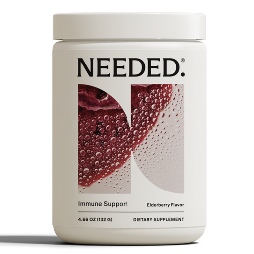 Needed Immune Support elderberry powder 132g container, front view"