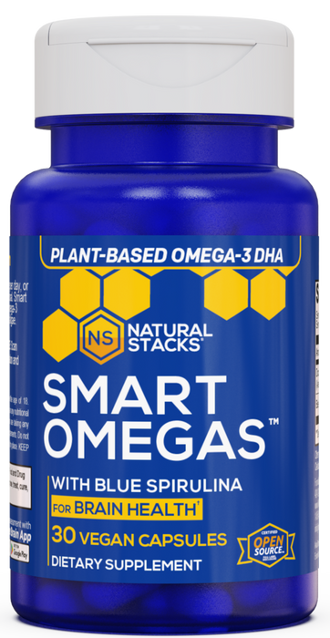 Smart Omegas with Blue Spirulina 30 Capsules by Natural Stacks