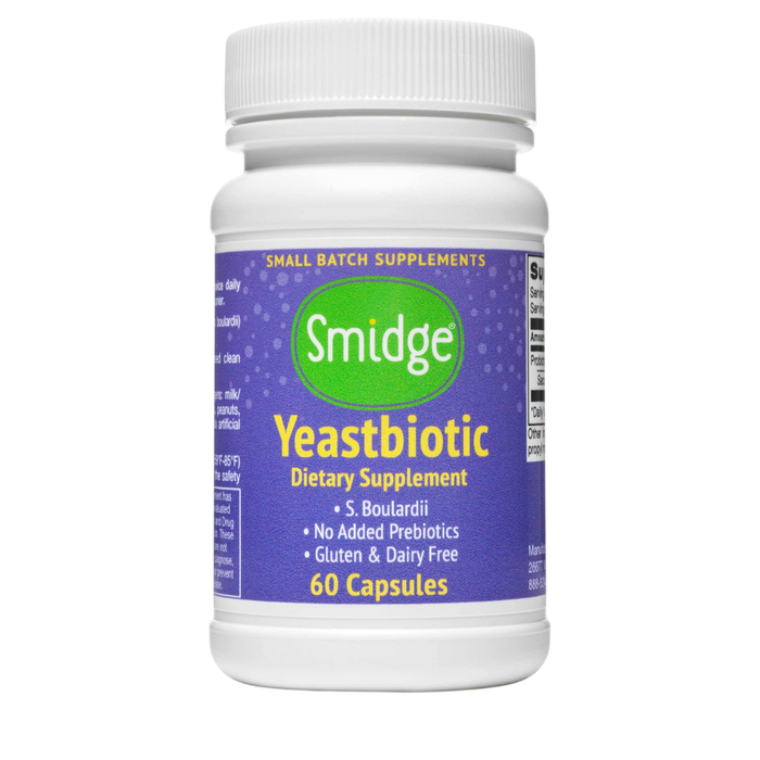 Yeastbiotic by Smidge – Saccharomyces boulardii probiotic supplement, 60 capsules