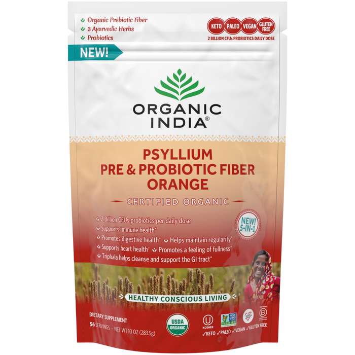 Psyllium Pre & Probiotic Fiber Orange by Organic India