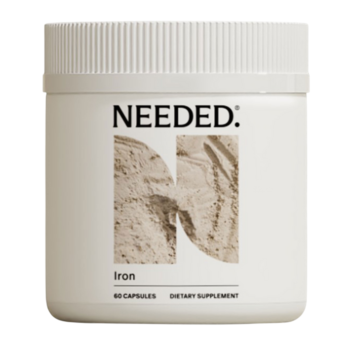 Needed Iron supplement bottle – 60 capsules for women's and prenatal iron support