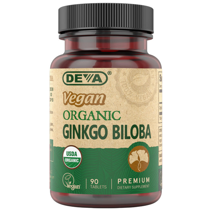 Vegan Ginkgo Biloba Organic 90 Tablets by Deva Nutrition