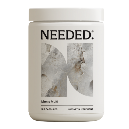 Needed Men's Multi 120 Capsules front of bottle Mens Dietary Supplement