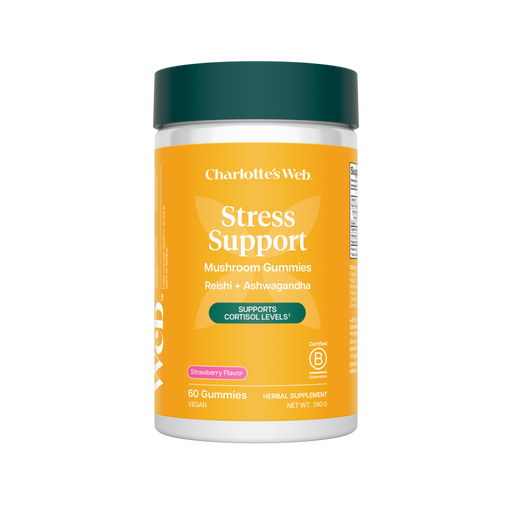 Charlotte's Web, Reishi+Ashwagandha Stress Support Gummy Strawberry Flavor 60 gummies